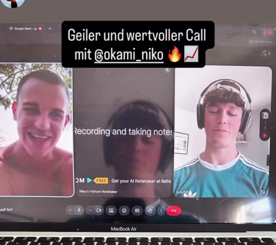 Luis im Videocall mit Niko